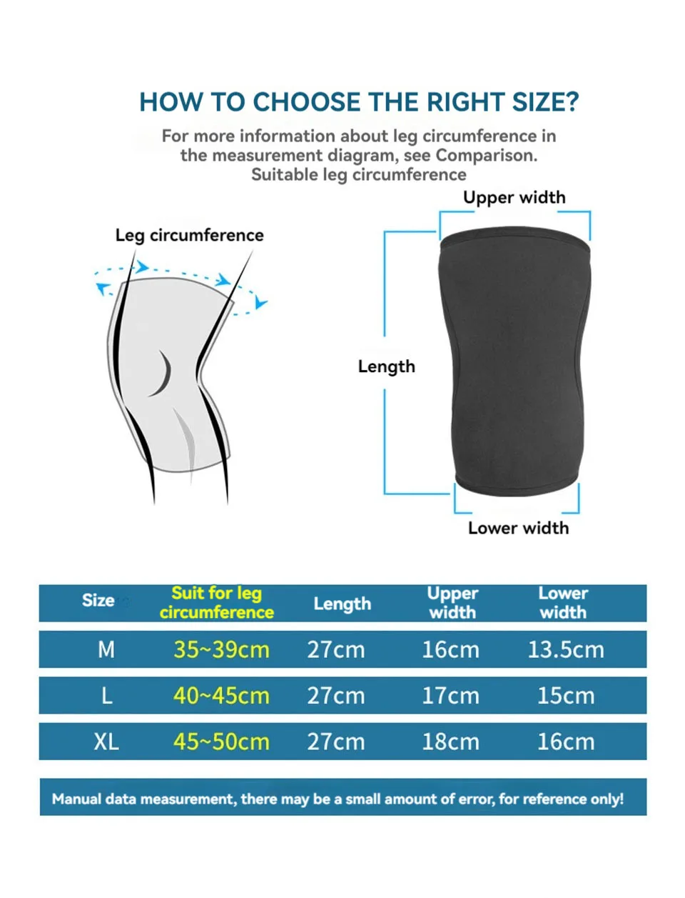 AOLIKES Kniebandagen für Gewichtheben – 7 mm dicke Premium-Neopren-Kniebandagen zum Gewichtheben, für Kniebeugen, Powerlifting und Kreuzheben – Detail 15
