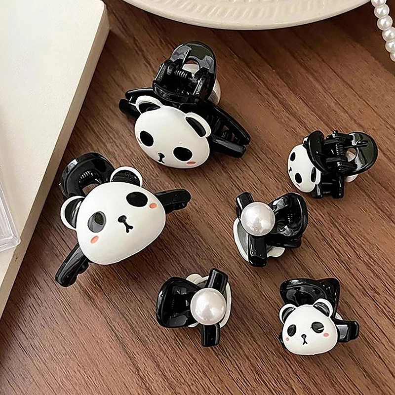 1/2 pz Cartoon Panda Mini fermaglio per capelli per le donne ragazze carino dolce animale artigli per capelli moda squisiti accessori per capelli