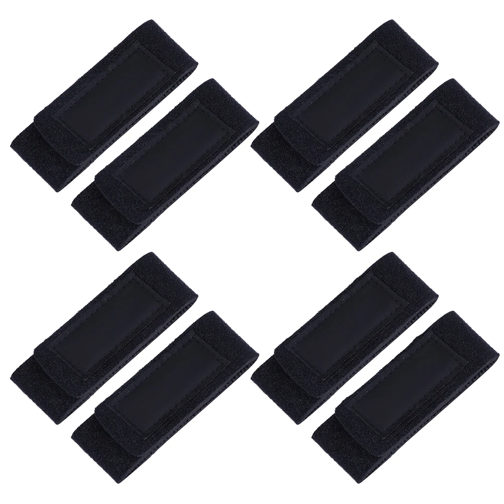 

8 Pcs Fishing Rod Tie Straps Elastic Black Durable Wearproof Adjustable Wrapping For Fishing Enthusiasts Portable