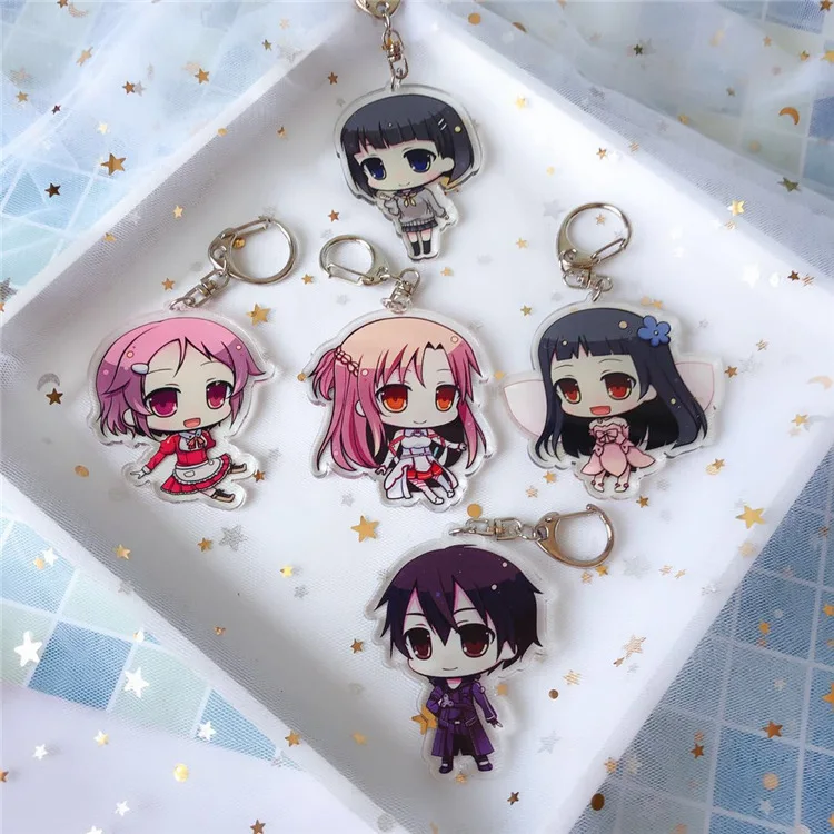 Anime Acrylic Keychain Peripheral Products Raiden Alcamene Tsubame Hikari Bacchus Q-version Cartoon Pendant Limited Edition Gift