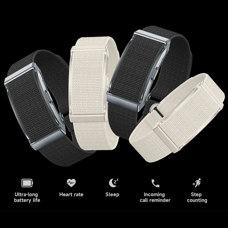 Smart Screenless Bracelet Heart Rate Sleep Health Monitor IP68 Waterproof Long Battery Band Call Reminder Multifunction Watch