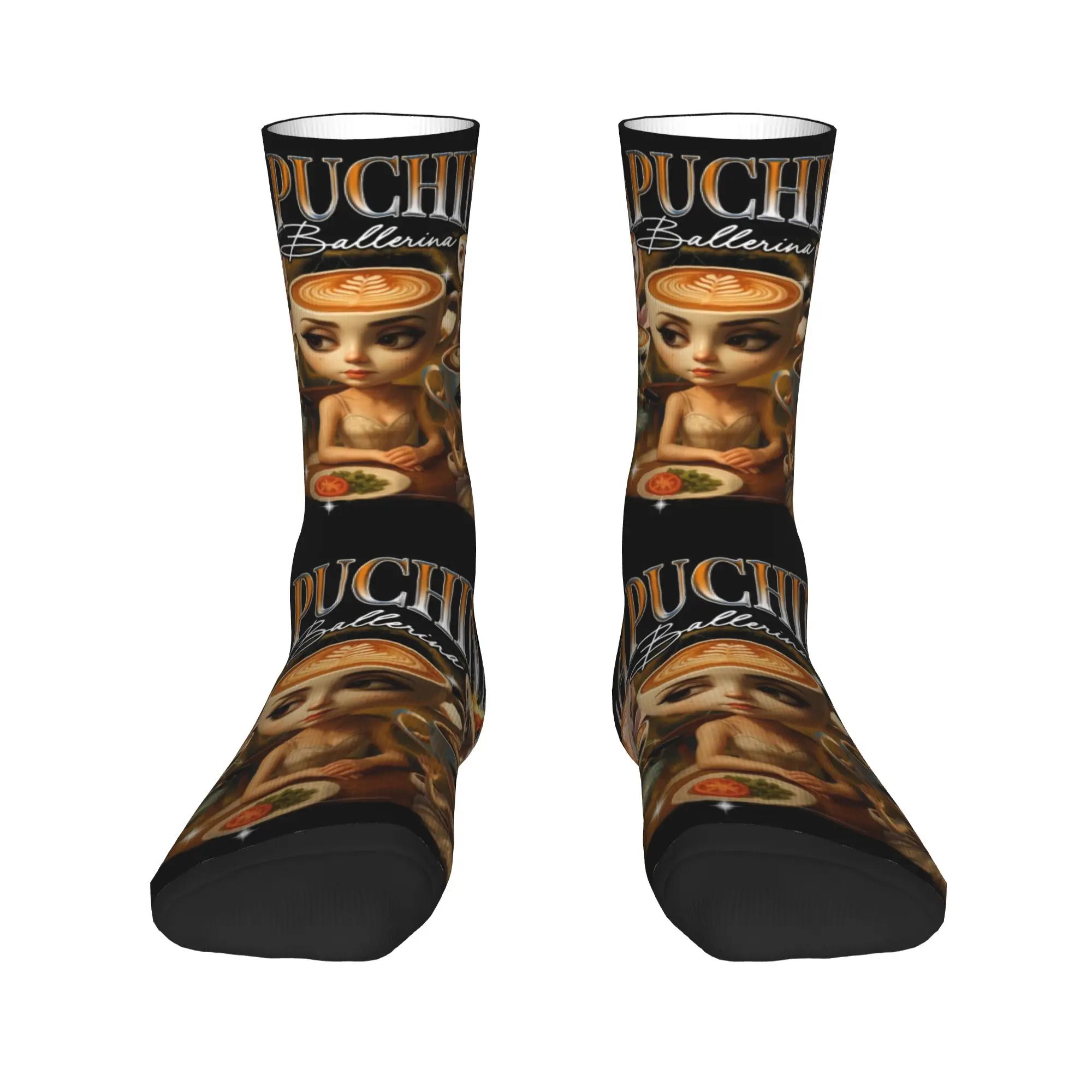

Ballerina Capuchina Italian Brainrot Tung Tung Tung Sahur Dress Socks Mens Womens Warm Spring Summer Autumn Winter Crew Socks