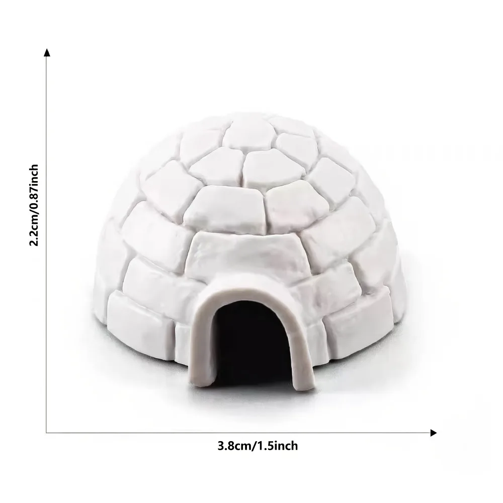 10pcs Mini Igloo Model Ornament Set - Durable Plastic Sculpture - Dollhouse Accessories - Arctic Architecture - Desktop Display