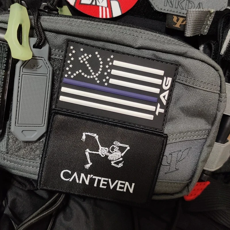 Insignia esqueleto táctico parche bordado para ropa - imagen 3