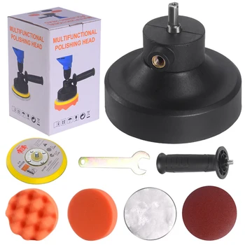 8pcs detailing polisher power tool waxing dual action polisher kit car polishing compound for cordless drill side handle