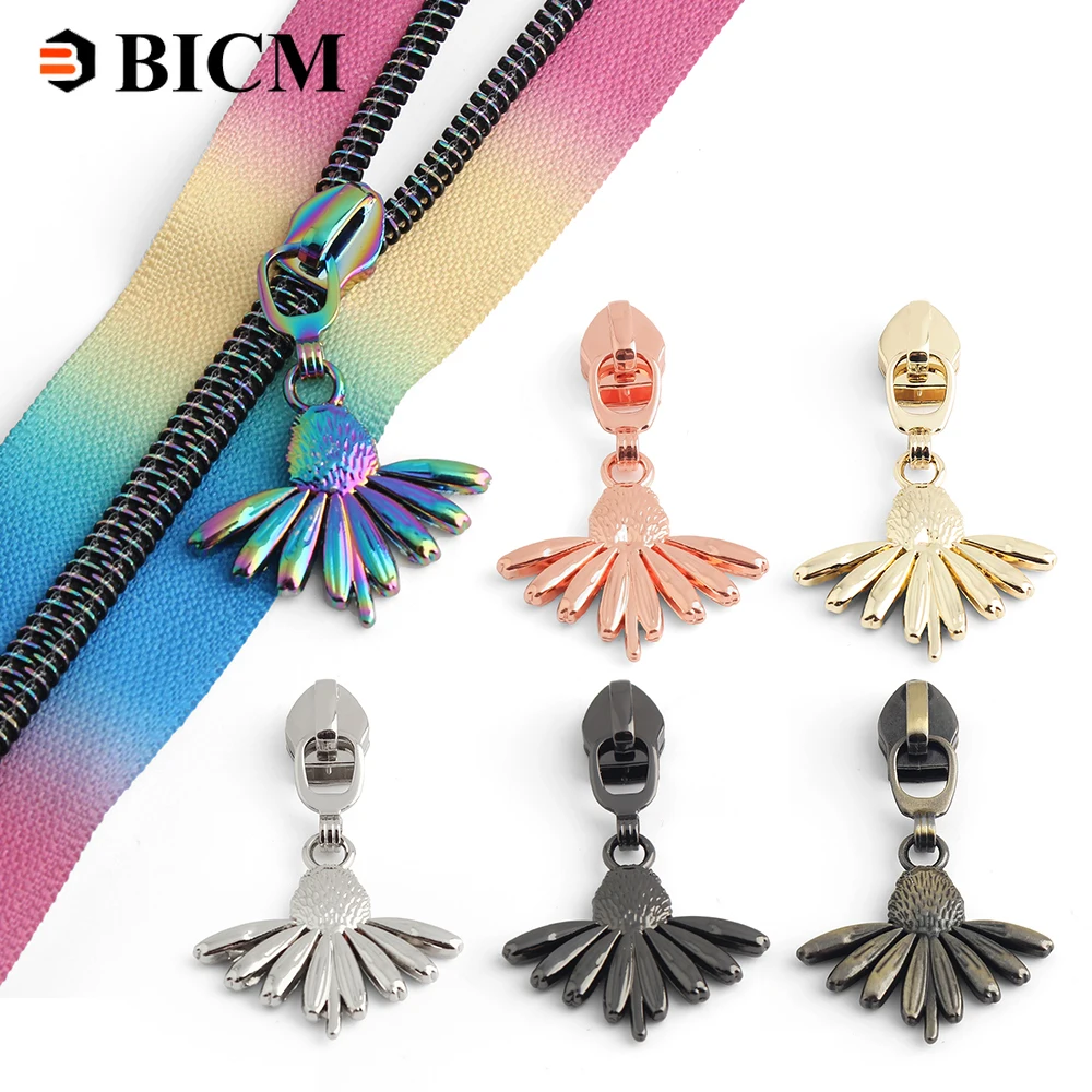 5/10/20Pcs 5# Nylon Zipper Sliders Metal Zipper Pulls Purse Zip Puller Head For DIY Bags Clothes Sewing Accessories