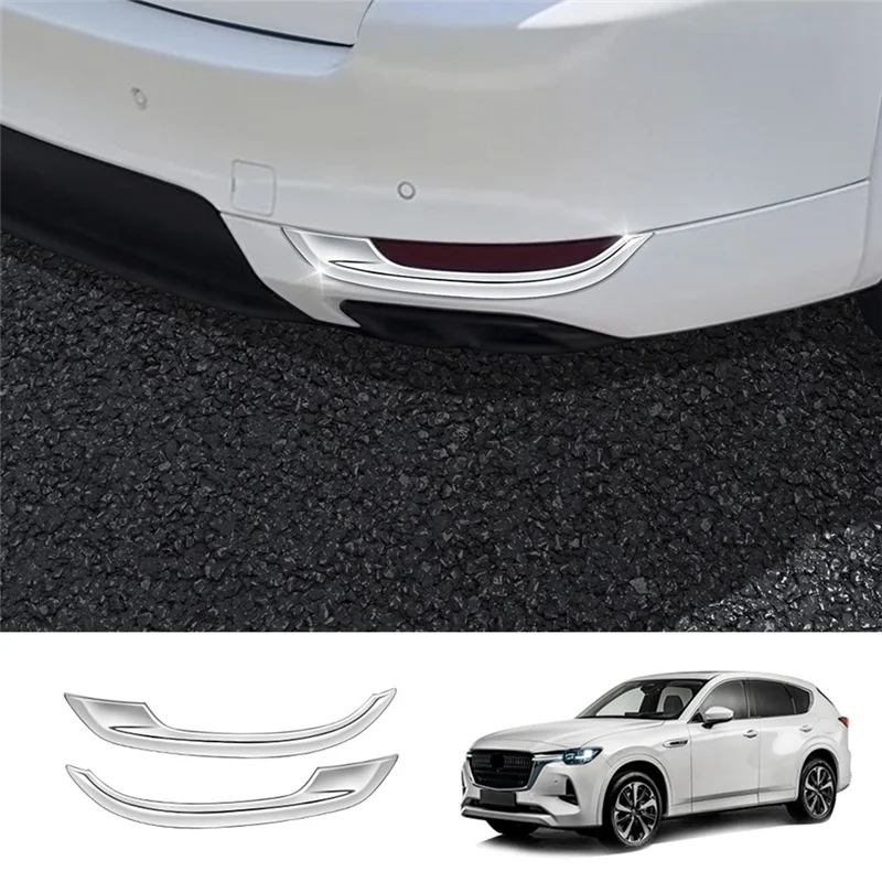 

1 Pair Car Rear Fog Light Eyebrow Rear Bumper Fog Light Decorative Bright Strip For Mazda CX-60 2022 2023 RHD
