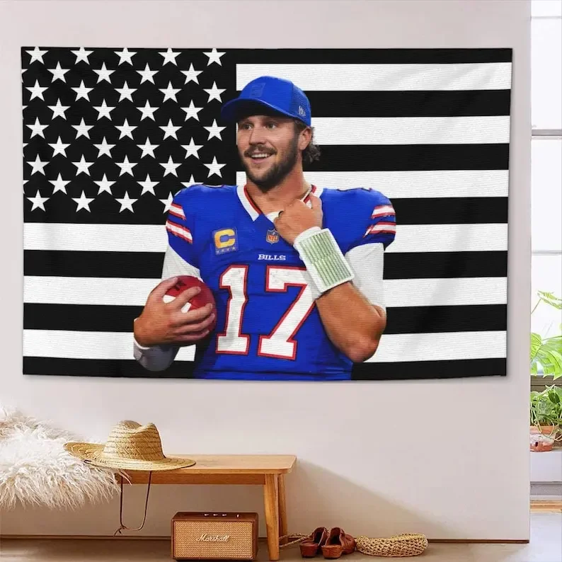 J-Josh A-Allen Black American Flag Outdoor Decors Decorative Home Objects Bedroom Decoration Garage Flags Barber Shop Flaga Room