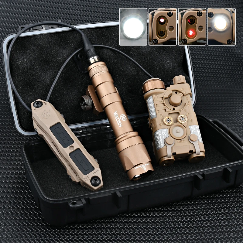 Tactical WADSN NGAL L3 Laser Light M600 M600C Flashlight Double control Extension Switch Airsoft Hunting Combo Set Gear