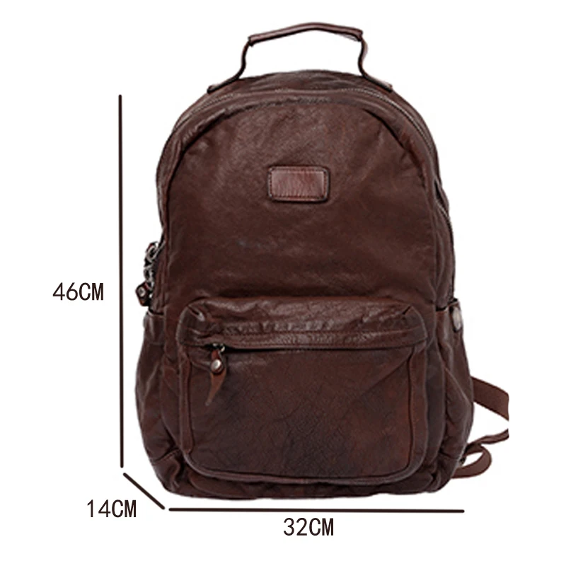 AETOO Imported plant tanned cowhide men\'s backpack retro trend first layer leather leisure backpack