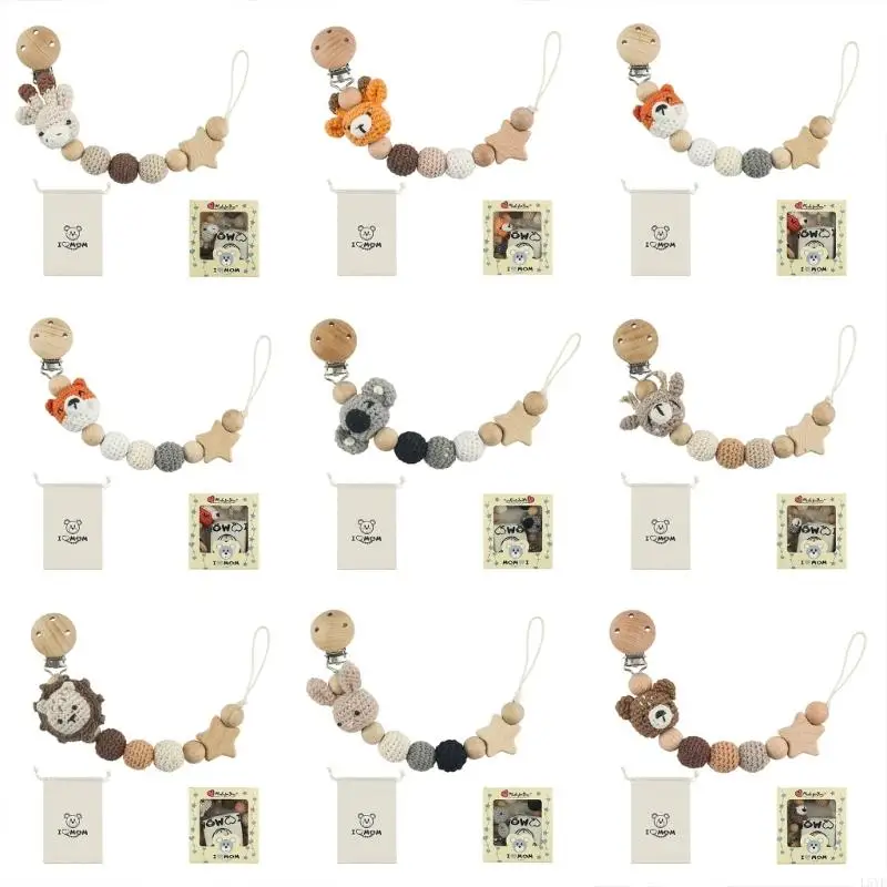 

L5YF Stylish Pacifier Chain for Baby, 16cm Long Infants Soothing Toy Lanyard Rope Anti Fall Strap Shower Gift for Daily