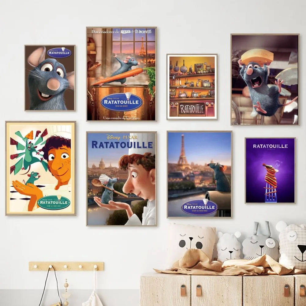 Ratatouille Movie Art Poster No Framed Poster Kraft Club Bar Paper Vintage Poster Wall Art Painting Bedroom Study Stickers