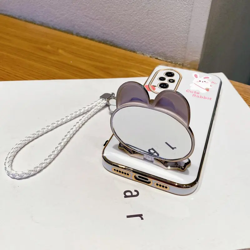 البرسيم حزام الحبل الجزرة لطيف أرنب حامل هاتف حافظة لهاتف هواوي الشرف 9X Pro 60 70 80 90 100 200 300 Pro Ultra Y9s