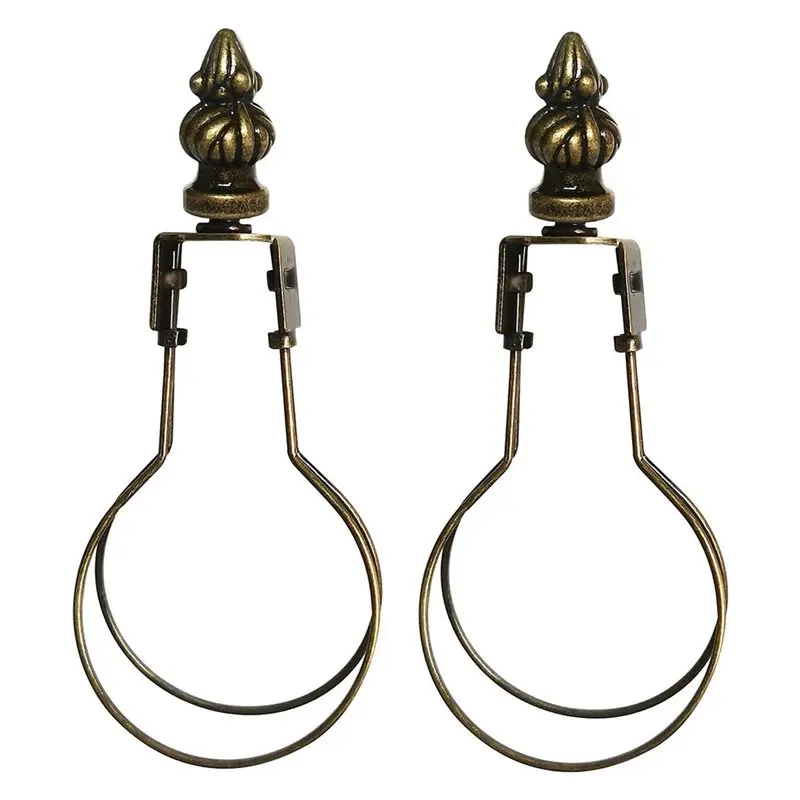 

N95R For Light Bulb Clip Adapter Brass Lampshade Clip Decoration Finial, Spring Clip Included
