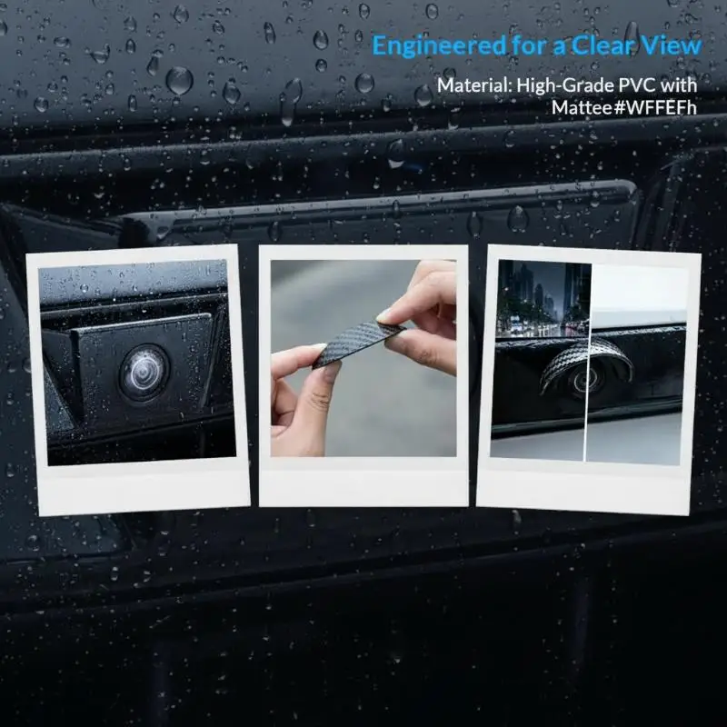 Car Rear View Camera Rain Guard 1/2/4Pcs Sunproof Waterproof PVC Cover for Glare Free Rear View