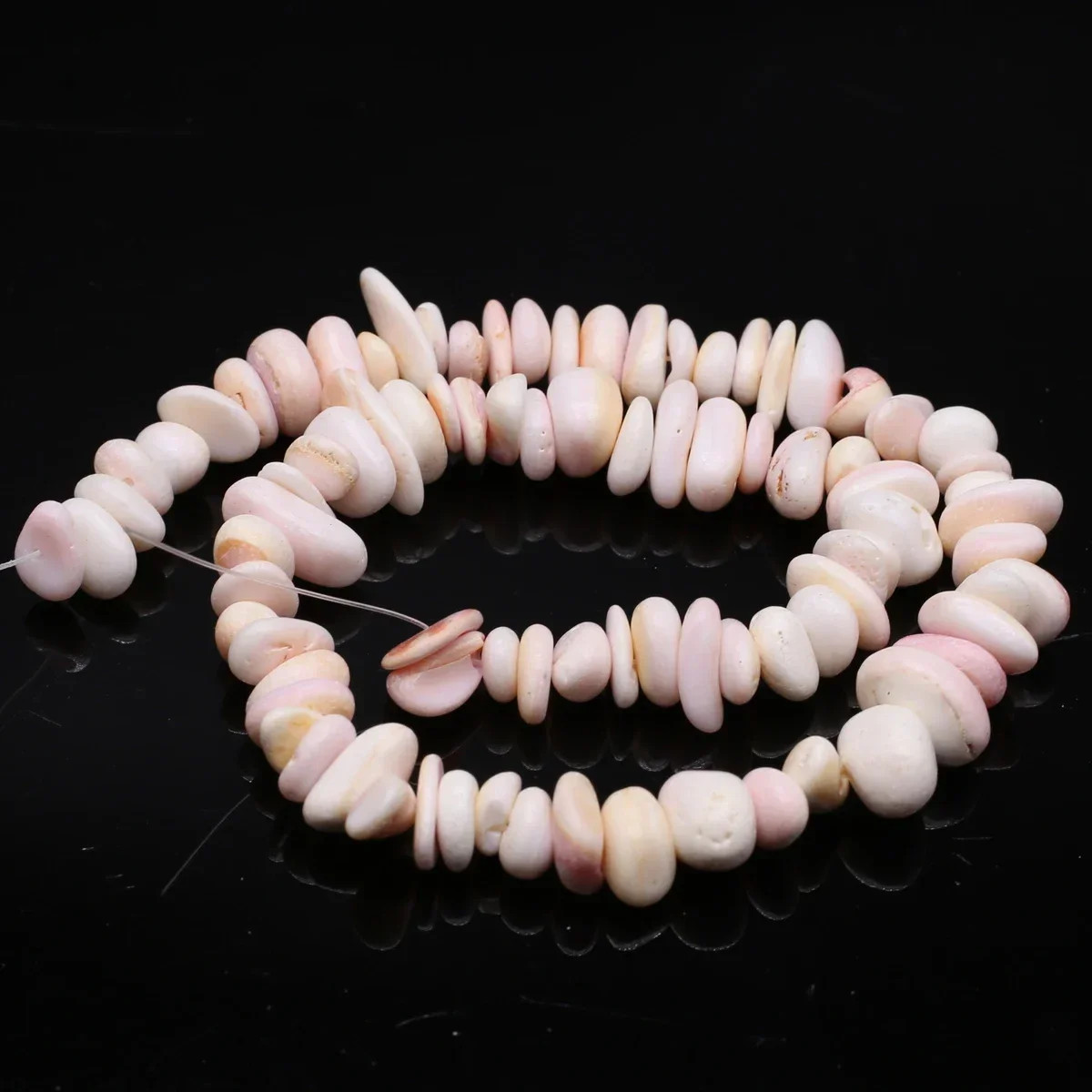 10-12 مللي متر الوردي الملكة غير النظامية قذيفة المياه العذبة الطبيعية حبة رائعة صنع المجوهرات عقد دي اي واي سوار أقراط الإكسسوار #3