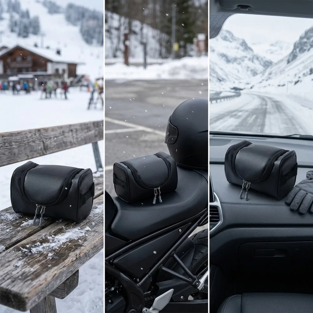 Waterproof Leather Style Ski Case with Padded Structure for Impact Resistance Ski For Snowboard Cycling Storage