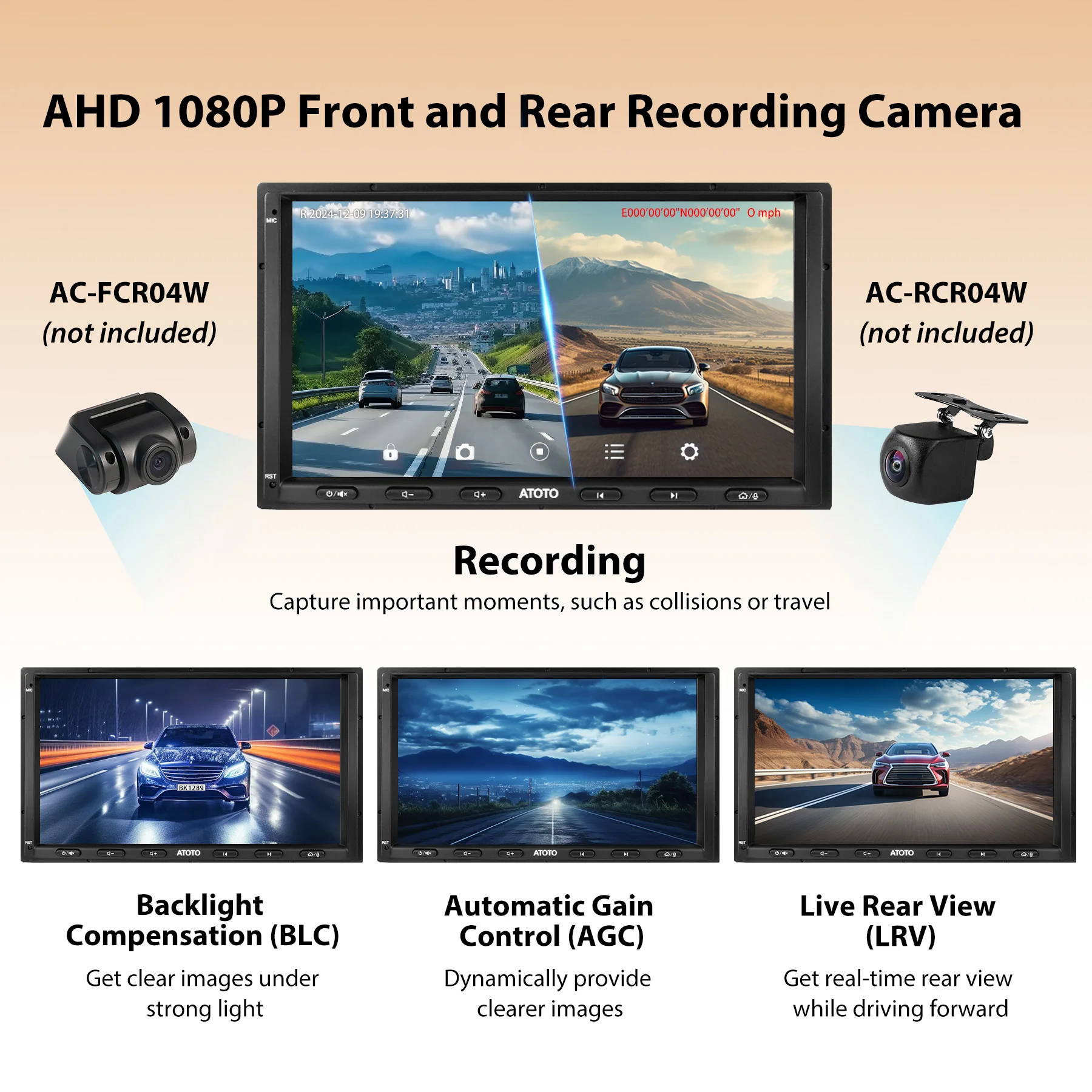 ATOTO S8 MS Android 2DINカーステレオ、7インチQLEDディスプレイ