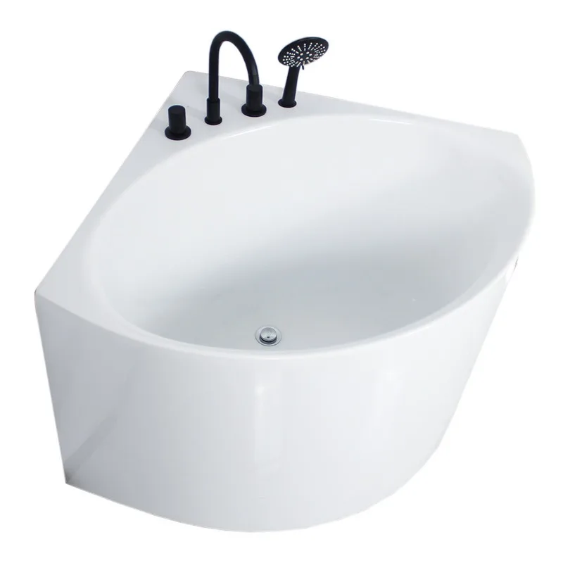 

Triangular fan shaped acrylic Japanese style single independent bathtub small apartment family hotel engineering