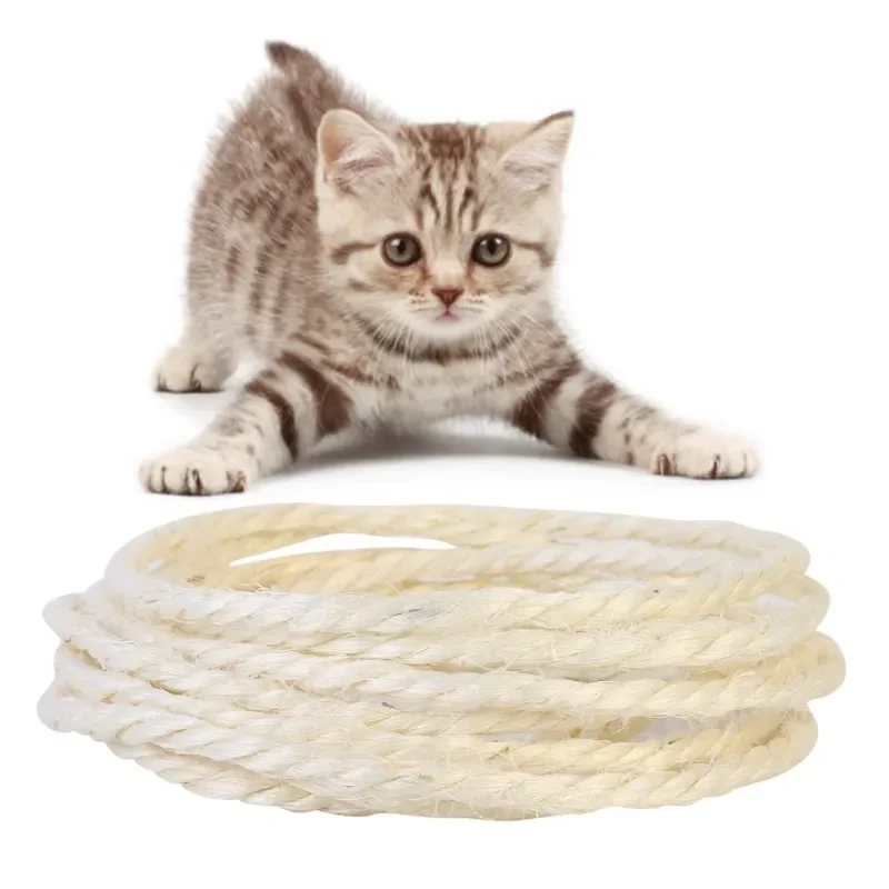3M/5M Diy Sisal Rope For Cats Scratching Post Toys Diy Cat Scratch Board For Ca…