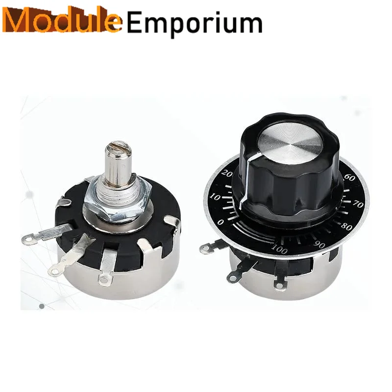 1set 6mm Round Metal Shaft WX110(010) 1K5 ohm Rotary Carbon Film Precision Single Turn Wound Potentiometer With Switch