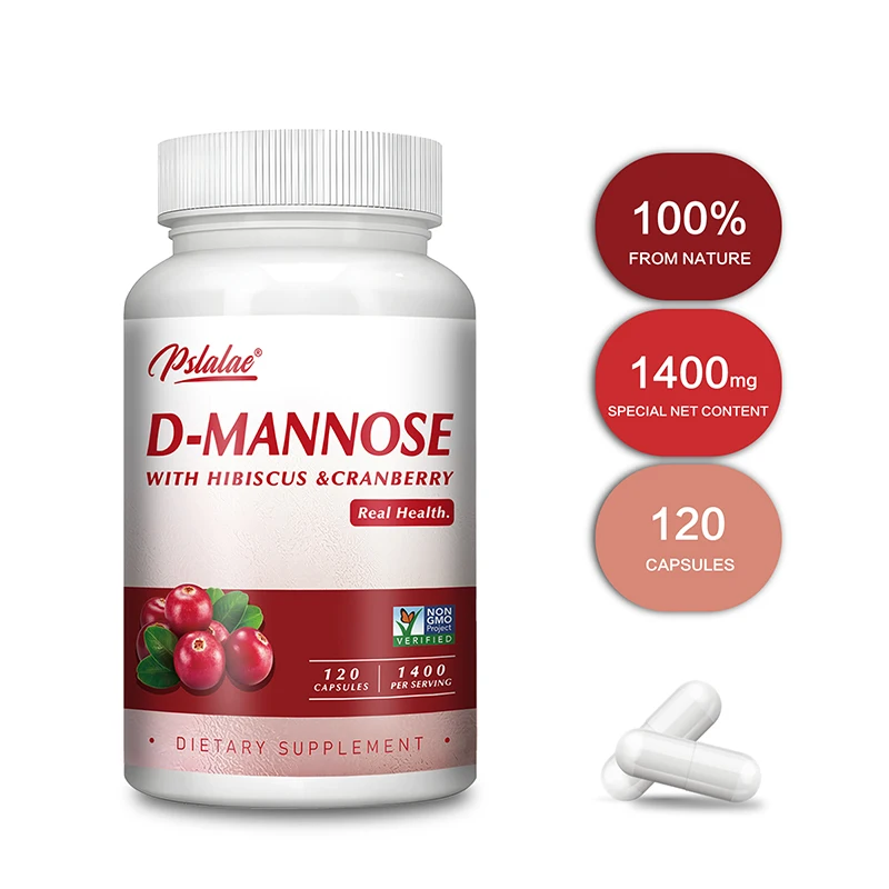 D-Mannose Capsules - with Cranberry - UTI Support & Cleanse, Bladder Health, Extra Strength Natural Urinary Health Support