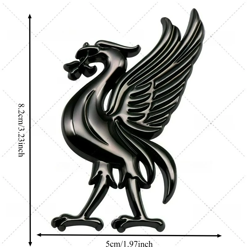 Red Army The Liver-Bird Rooster Metal Sticker Phoenix Totem Customized Vehicle DIY Decorative Car Accessories image 6