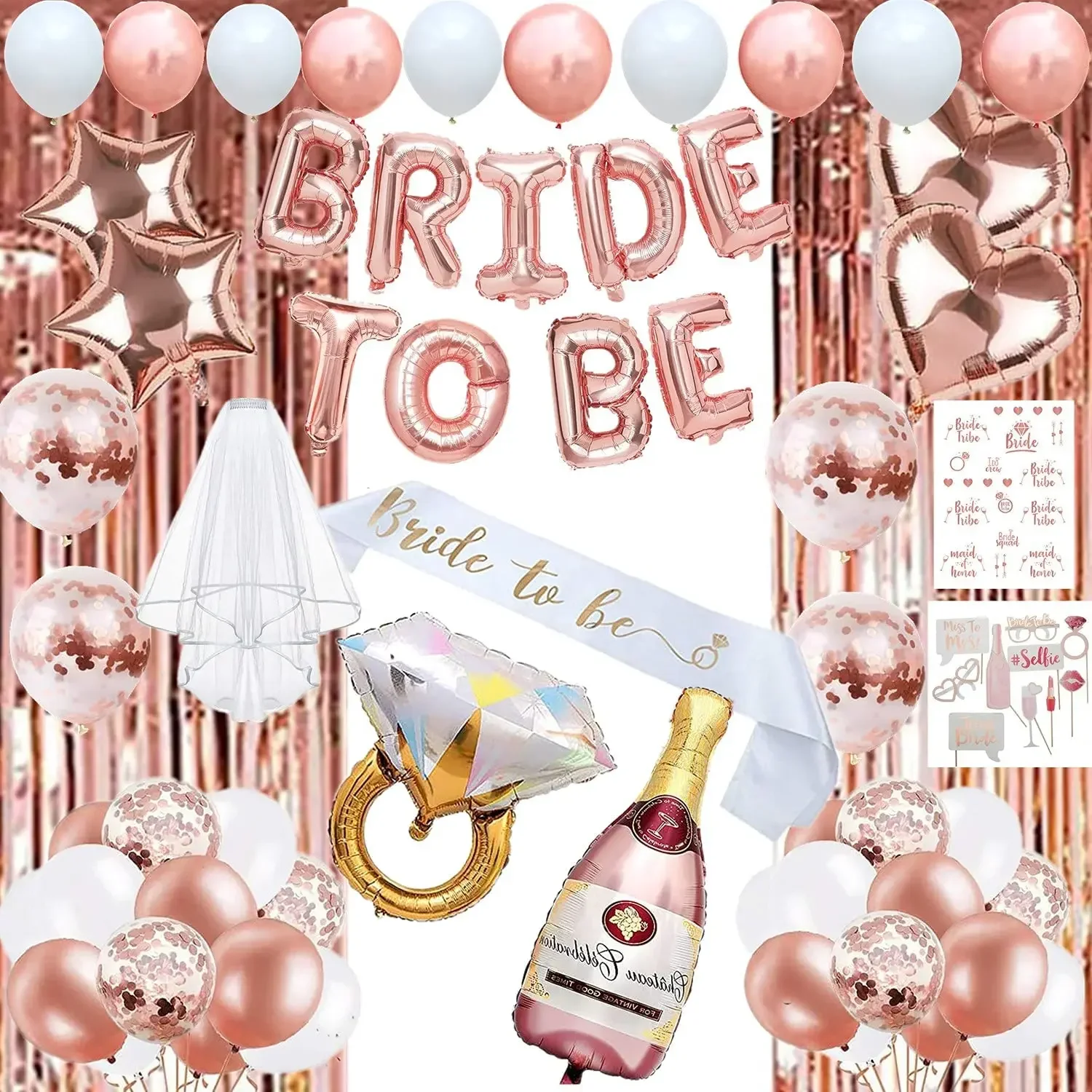 Bride to be Decoration Set for Bachelorette Party Supply party accessories hen party team bride 4C