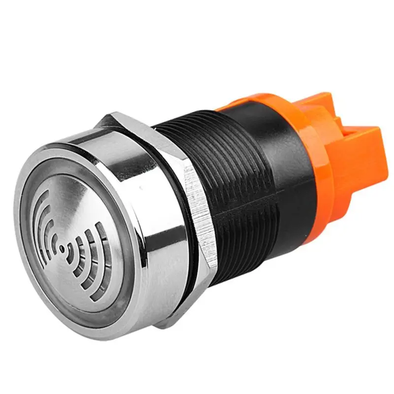 

Зуммер B52C 22 мм, красный, мигающий, с высоким уровнем громкости, водонепроницаемый IP65, латунный, хромированный, со светодиодом, прерывистое мигание