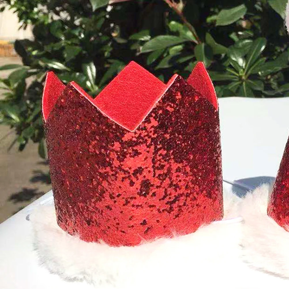 

2Pcs Pet Christmas Hat and Tie Premium Soft Comfortable Adorable Crown Design Party Photo Props for Dogs Pet Hat