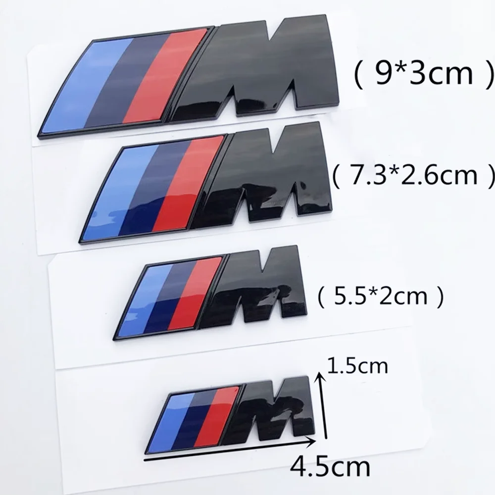 1pcs ABS Car Side Fender Emblem Badge Sticker For BMW M M1 M2 M3 M4 M5 M6 G01 F20 G30 F30 F31 E36 E87 E60 X1 X3 X5 Accessories