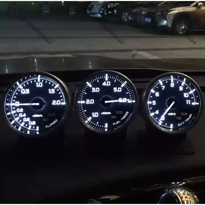 A1 Modified Racing Triple Gauge Water Temp Turbo Boost RPM Universal Car Meter For Fit Civic Lancer EX