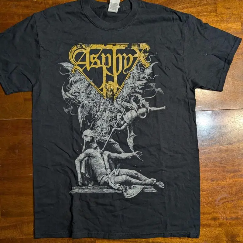 Футболка Asphyx Death Across the West Tour 2017, унисекс, средняя, Entombed Grave
