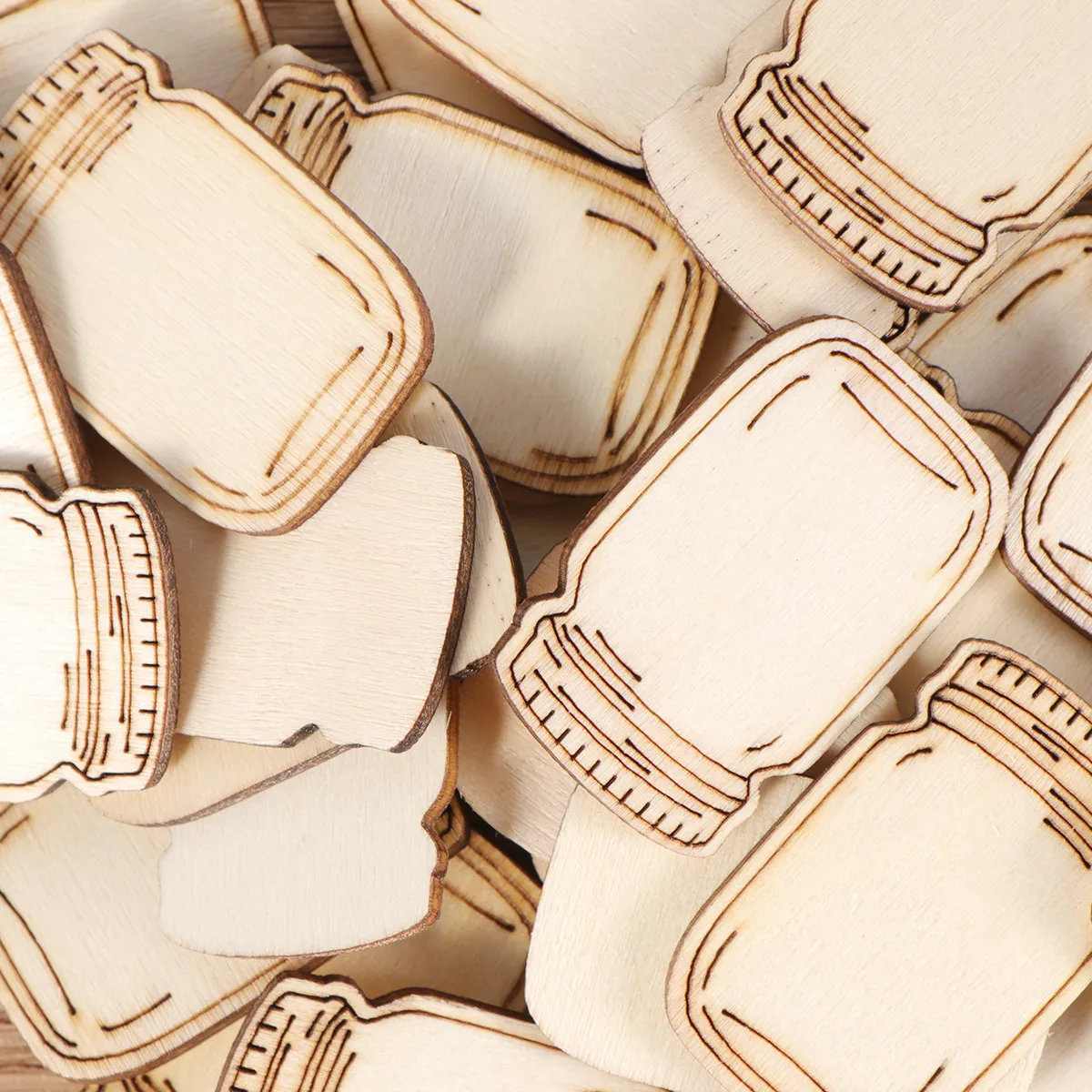 

60 шт. деревянных заготовок в форме бутылки, гладкая поверхность, креативные украшения для поделок своими руками, для дня рождения, свадьбы, Рождества, ручной работы