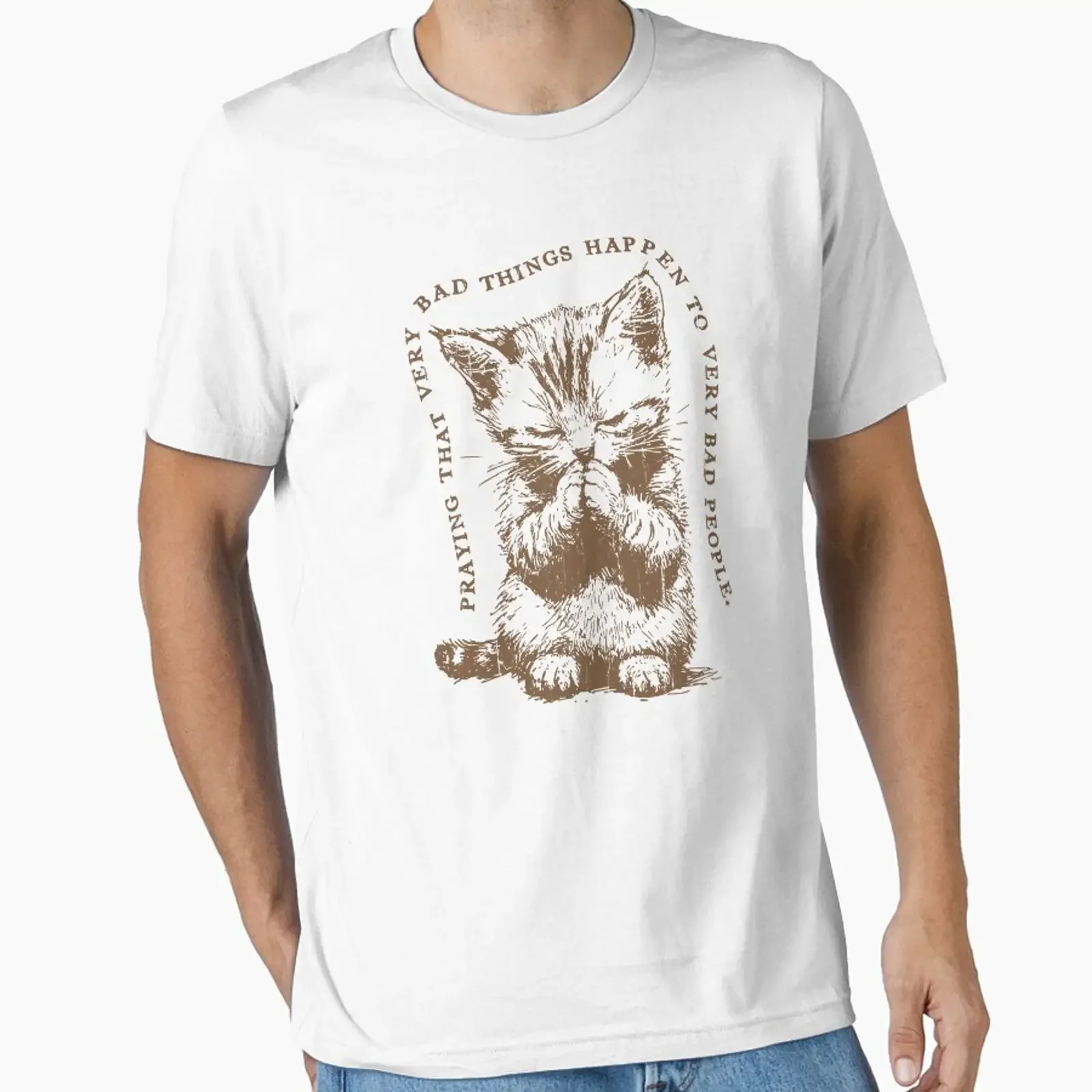 Praying That Really Bad Things Happen To People designed and sold by Artsyclick vintage Washed Unisex homme Breathable Stylish