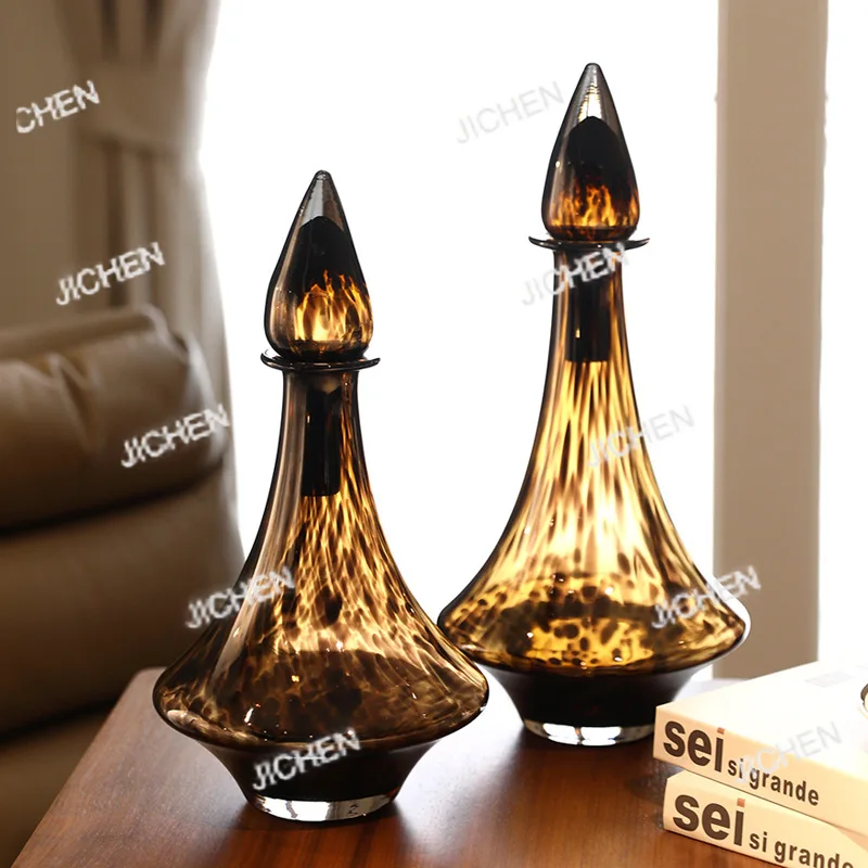 

Узор стеклянная ваза орнамент ретро элитная модель комнаты настольный магазин мягкое украшение дизайн орнамент