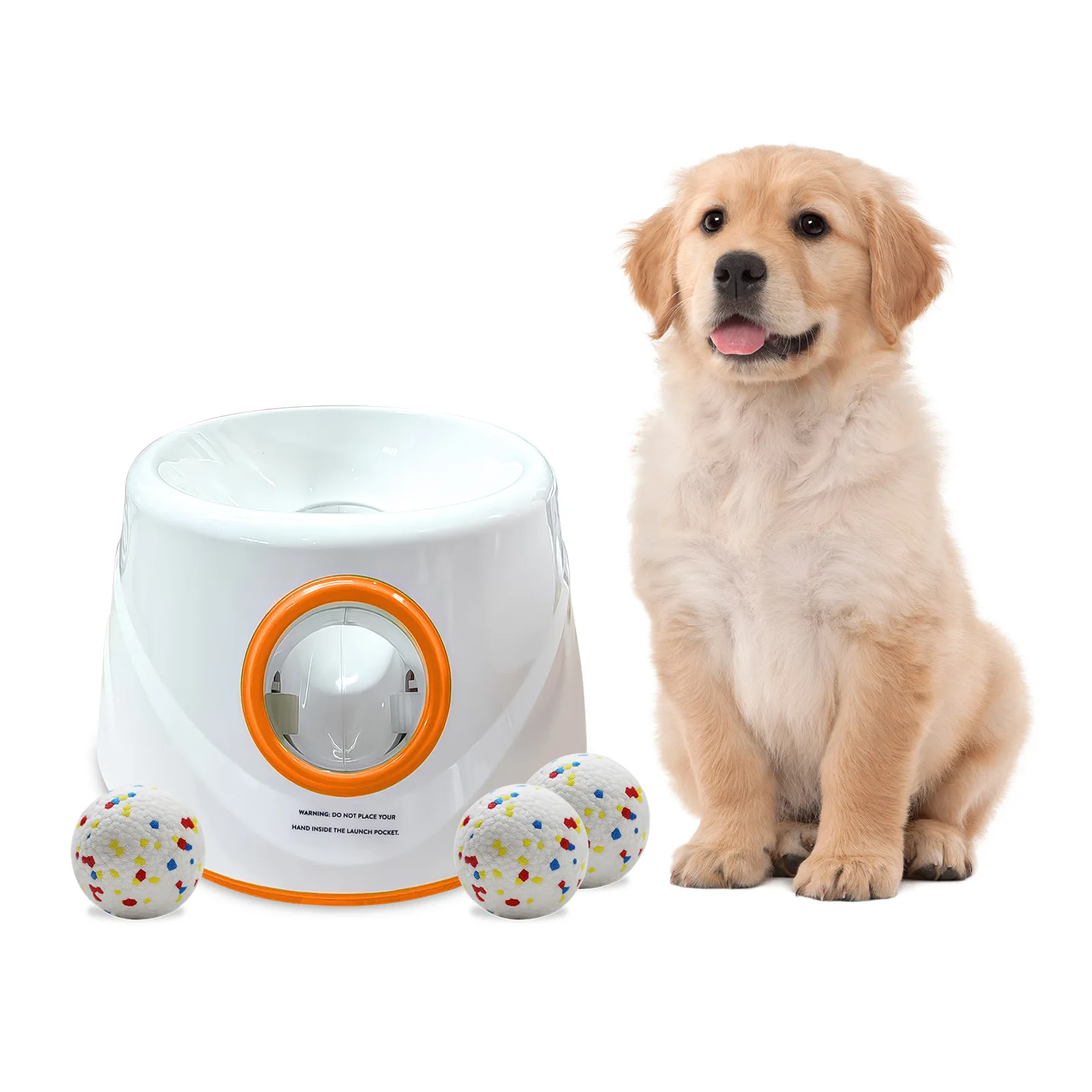 Lanceur de balles automatique amélioré pour chien, jouet interactif de chasse, machine à lancer des balles de tennis, catapulte rechargeable par USB pour chien et chat