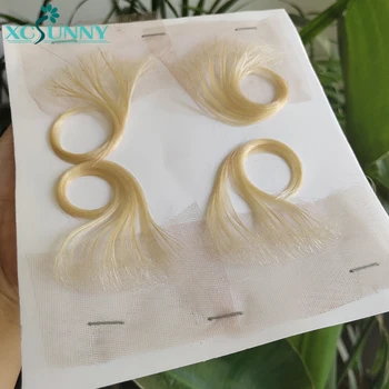 HD תחרה תינוק שיער פסים 613 בלונד שיער טבעי תינוק שיער עבור קצוות רק 4 יח'\חבילה תינוק שיער קצה לשימוש חוזר עבור נשים xcsunny