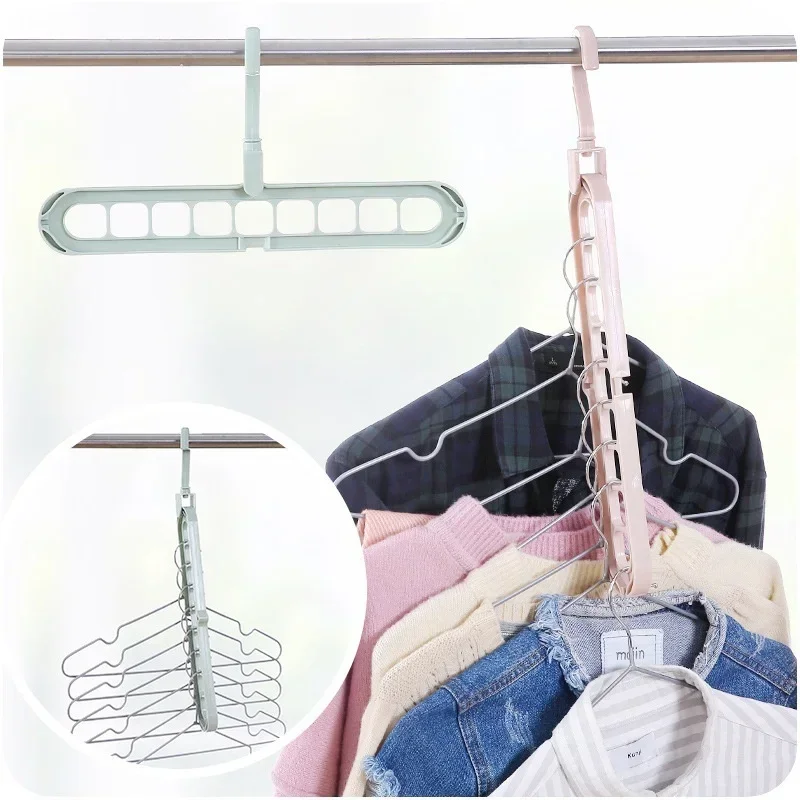 5 PCS Multifunctional Clothes Hanger Drying Rack Pants Scarf Storage Racks Wardrobe Space Saving Home Organization Drying Tools