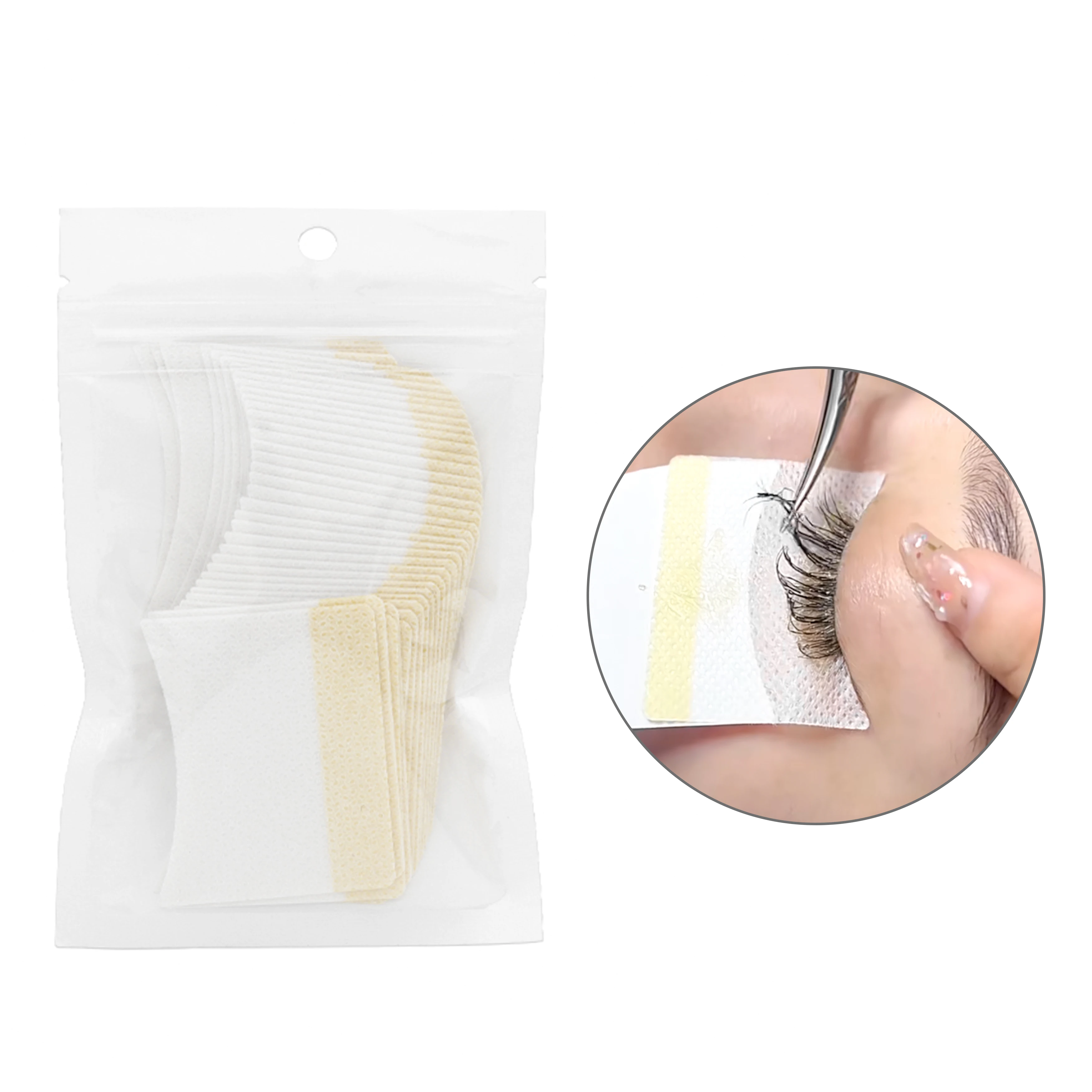 40pcs Cotton Disposable Under Eyelash Pad False Eyelashes Extension for Removing Grafting Eyelash Makeup Tools