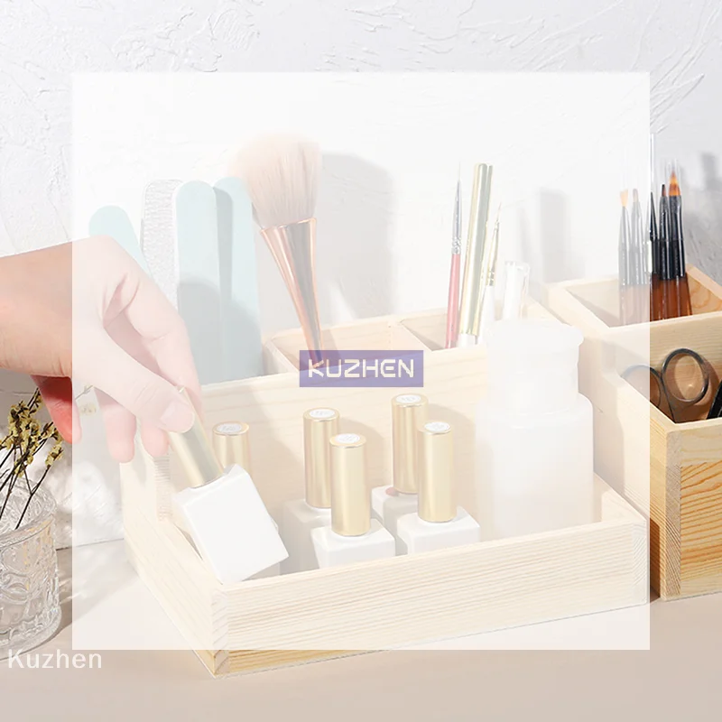 /Kuz/Nail Drill Machine Bits Wooden Holder, Durable for Nail Training Nail Art Accessories DIY Manicure Tools Box Display Box
