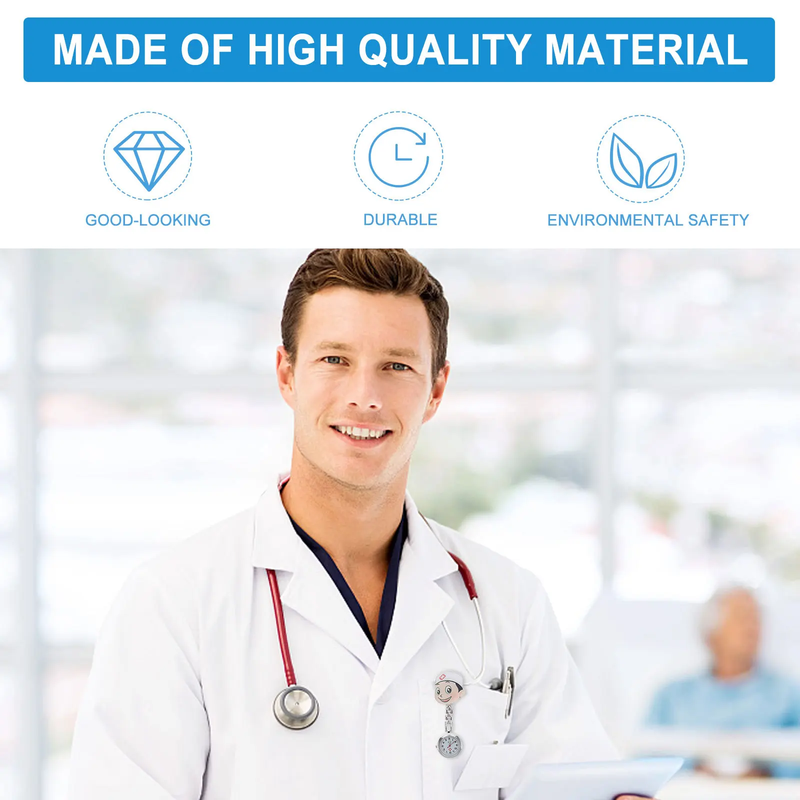 

1pc Nurse Fob Large Dial Hanging Nurses For Women Nursing Students Medical Staff Hanging Nurse Watch Nursing Pocket Watch