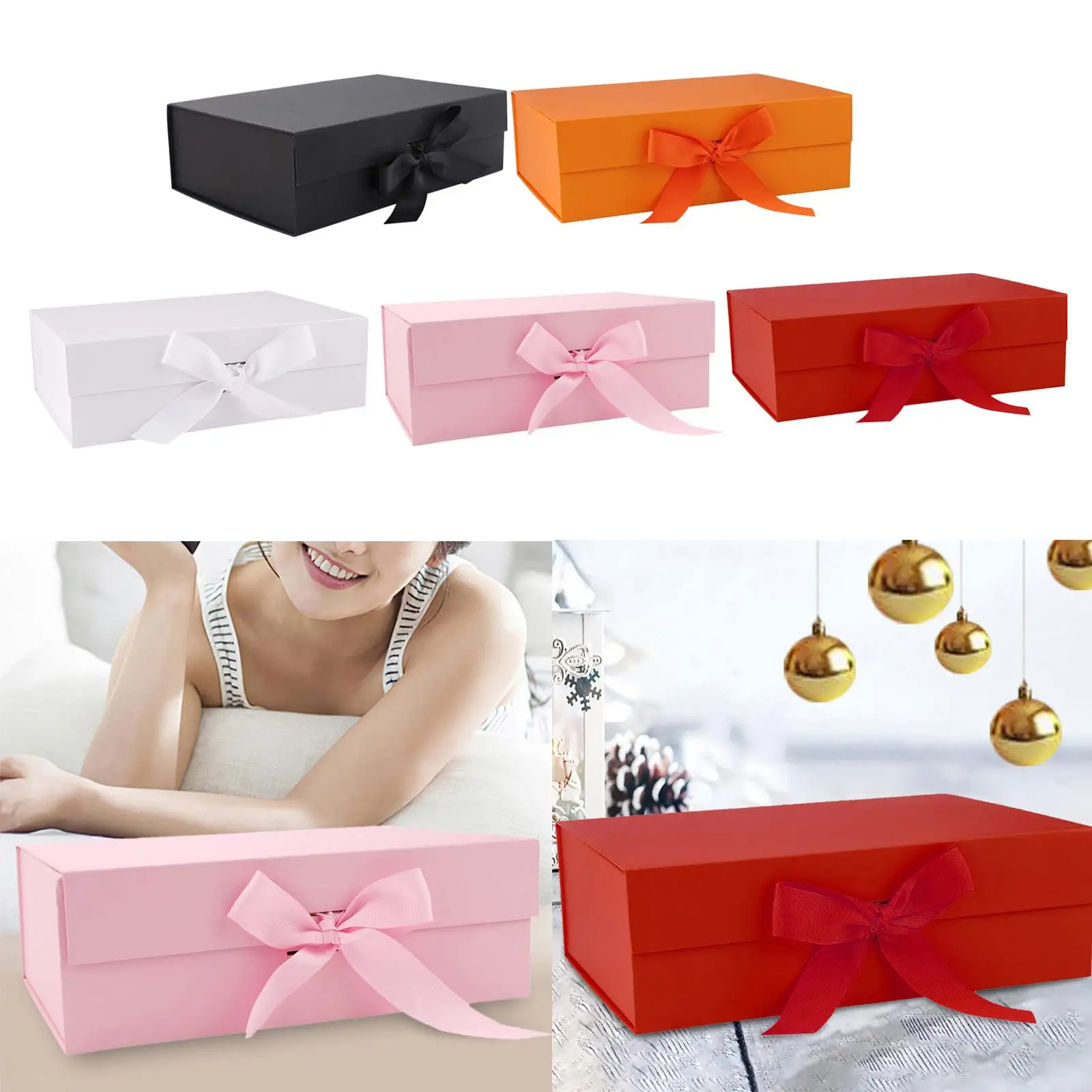 

Gift Box with Ribbon Proposal Gift Boxes Large Gift Packaging Box for Engagement