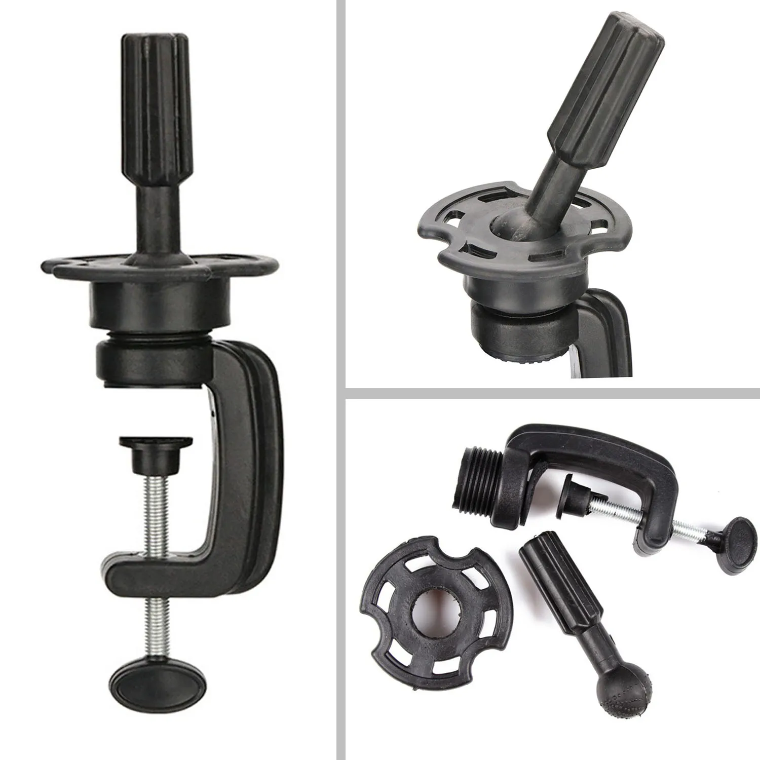 Adjustable Plastic Mini Wig Head Stand Table Clamp Hair Accessory Tool Training Mannequin Holder for Wig Making