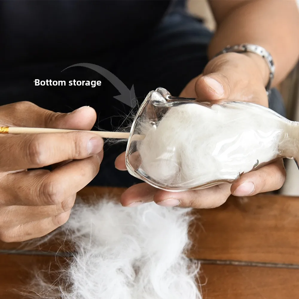 Anderson Cat Hair Storage Bottle Transparent Pet Hair Keepsake Organizer for Cats and Dogs