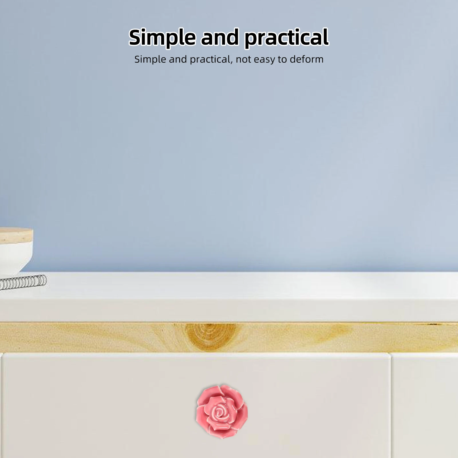 

2Pcs Pink Ceramic Rose Knobs for Drawer Cabinet Door Pull Handle Modern Home Furniture Upgrade Rose Door Knob Ceramic Pull Knob