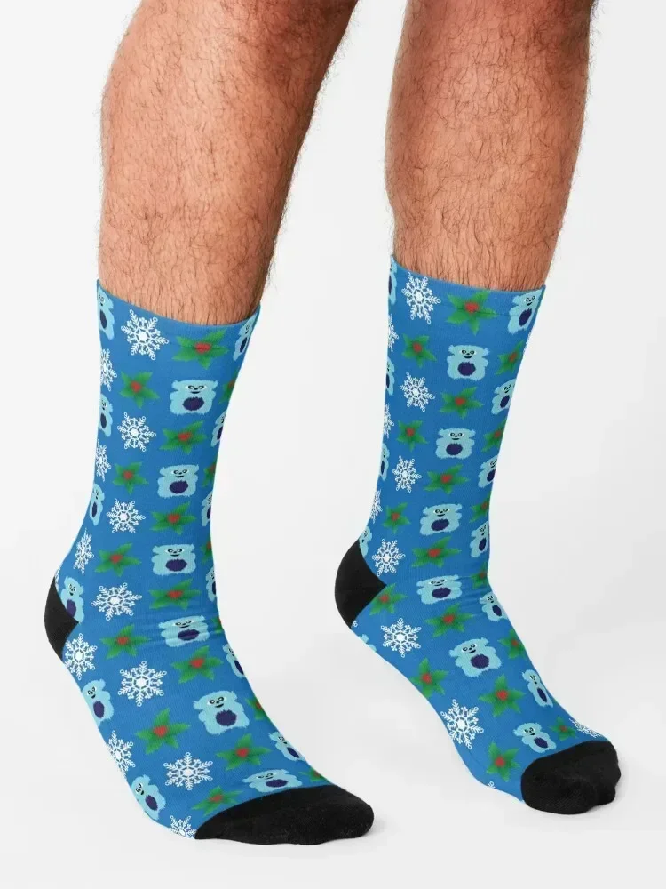 Beebo Christmas Blue Socks hip hop shoes short tennis Socks Men Women's