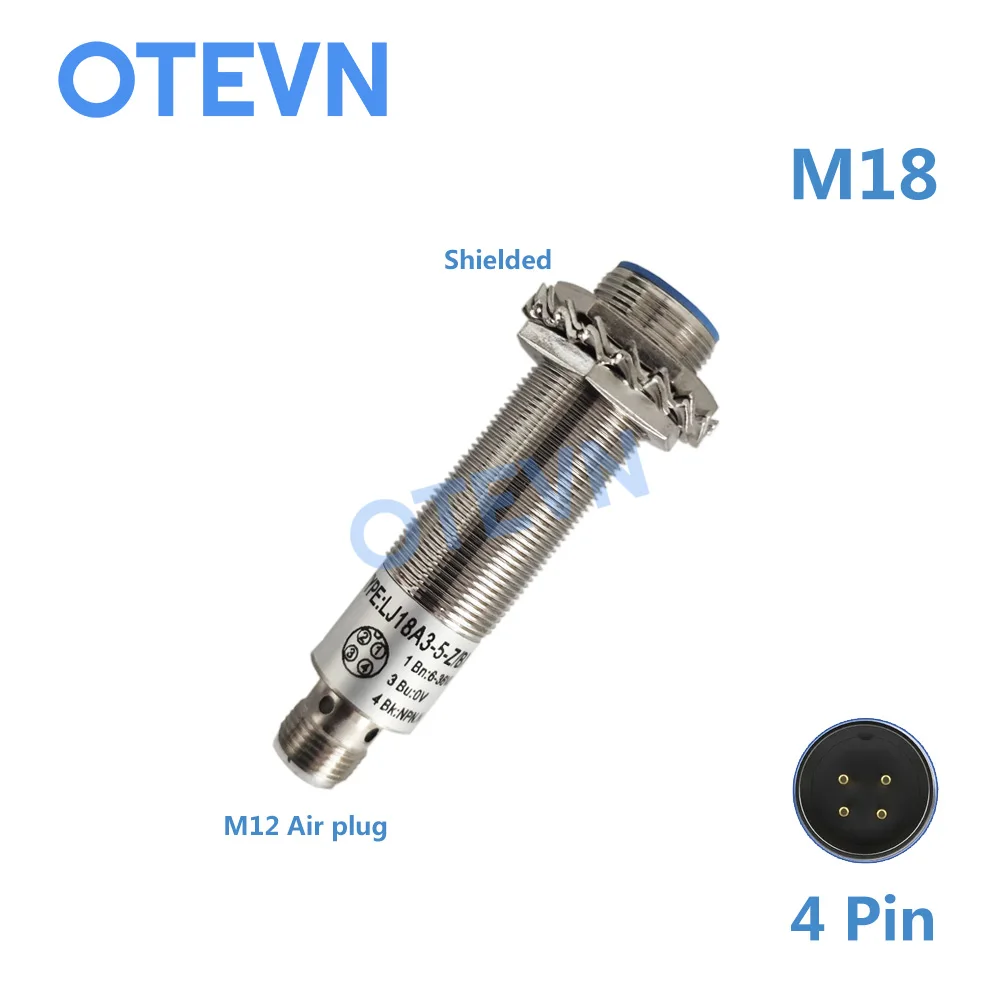 M18 OTEVN Proximity Sensor Switch DC LJ18A3 Inductive Detection Approach  6V-36V PNP NPN Normal Open Close Automation PLC