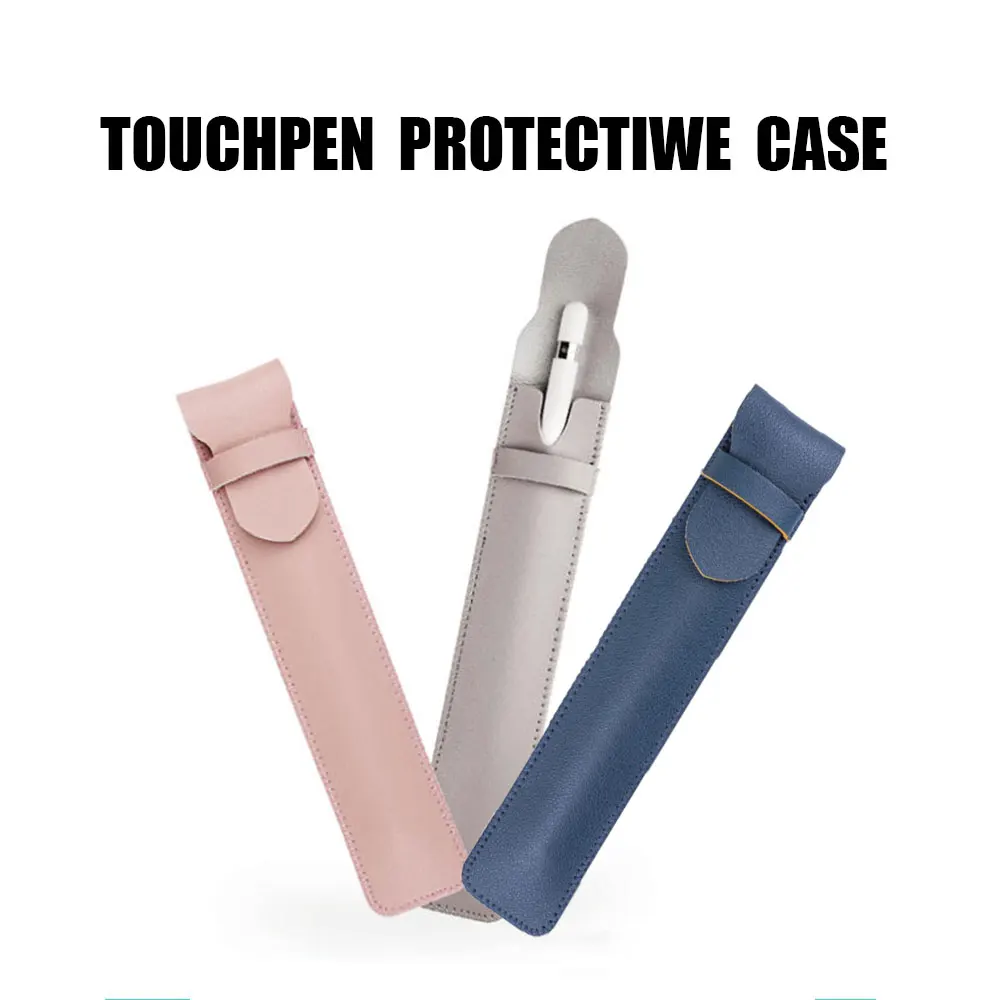 

Stylus Pen Cover For IPad Apple Pencil Case Holder Soft Leather Pouch Cap Nib Cover Anti-scroll Tablet Touch Pen Protective Case