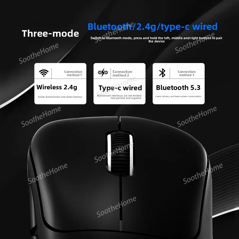 PROV6 Tri-mode Bluetooth Wireless Mouse Lightweight Competitive Gaming Computer Laptop Accessories